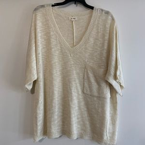 NWOT Cream Oversized sweater top